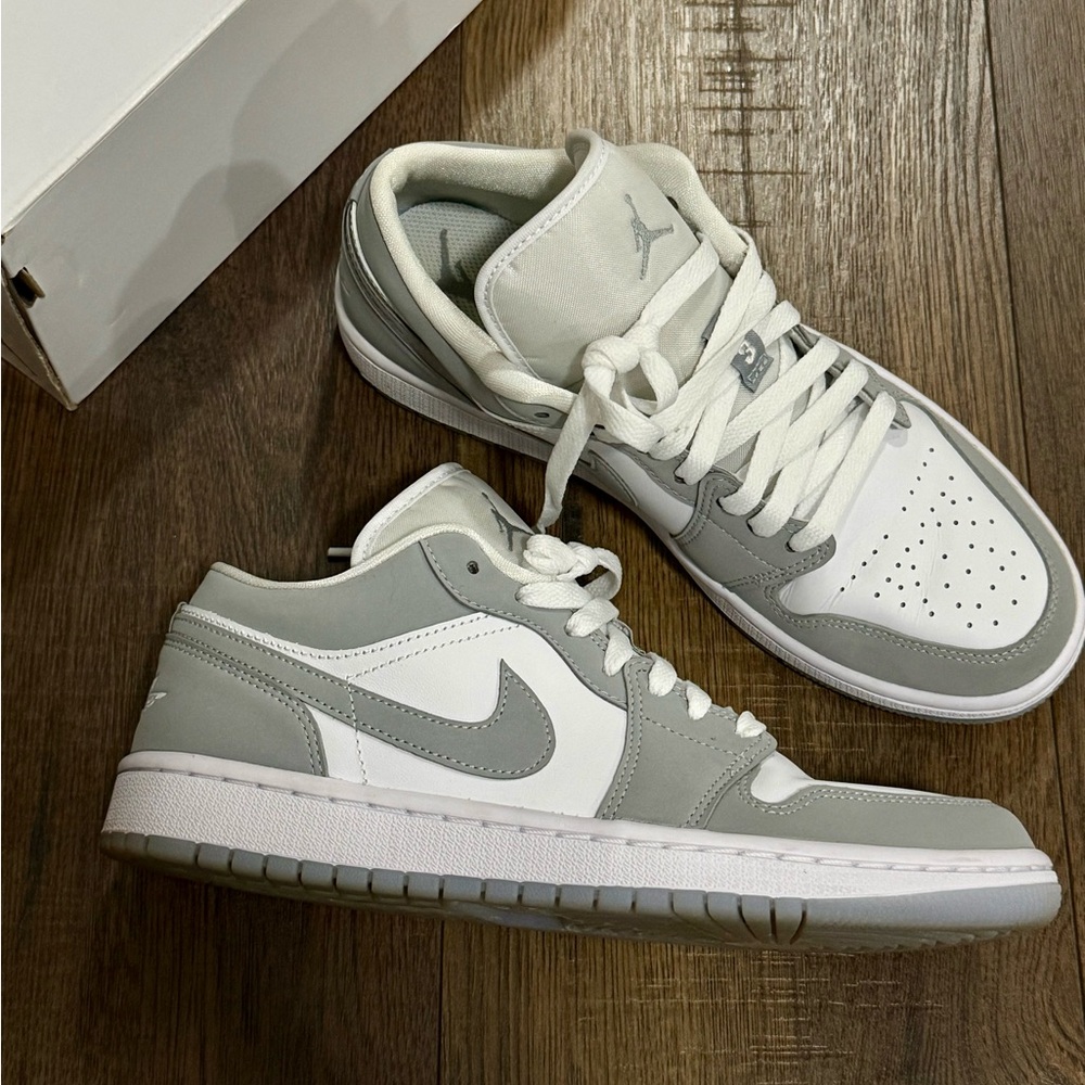 Women’s Wolf Gray and White Sneakers